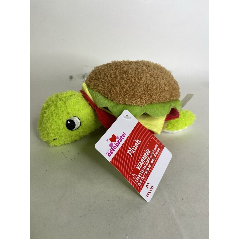 Turtle Burger Sea Life Stuffed Animal Plush Toy Way To Celebrate Walmart NEW